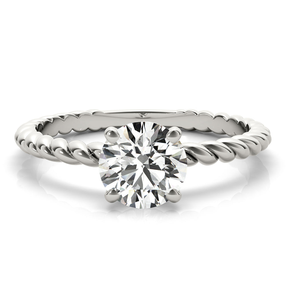 Eleanor Round Diamond Solitaire Engagement Ring-VIRABYANI